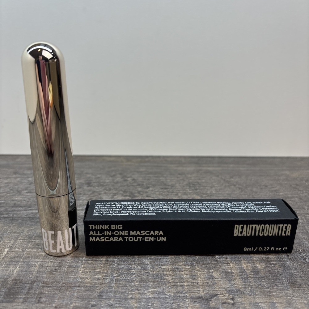 Beautycounter Think Big All-In-One Mascara Better Black 0.27 Fl Oz NEW In Box